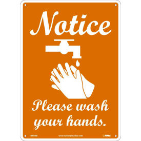 Notice Please Wash Your Hands Sign 10 X 14 Plastic WH3RB