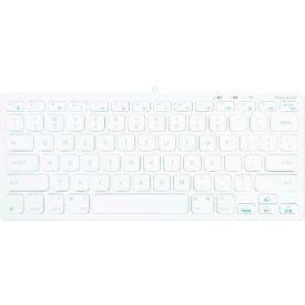 Macally 78-Key Compact USB Wired Keyboard for Mac & PC White SLIMKEYC