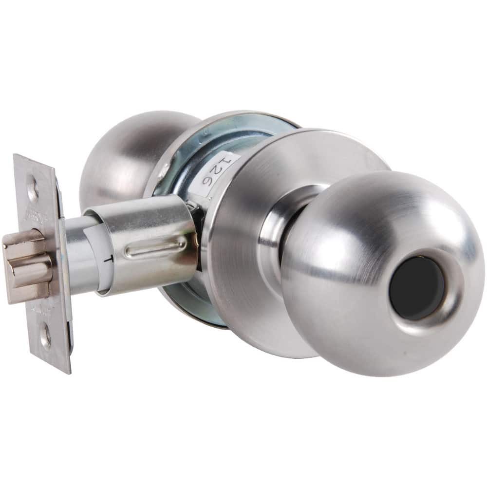 Knob Locksets, Type: Storeroom , Key Type: Keyed Different , Material: Metal , Finish/Coating: Satin Chrome , Compatible Door Thickness: 1-3/8