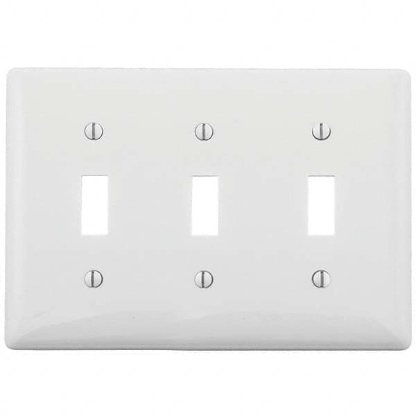 Wall Plates, Wall Plate Type: Switch Plates , Color: White , Wall Plate Configuration: Toggle Switch , Material: Thermoplastic , Shape: Rectangle  MPN:P3W