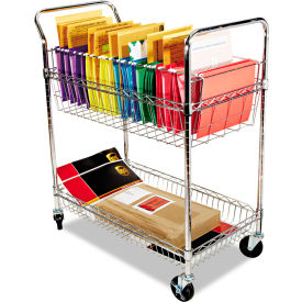 Alera® 2 Shelves Carry All & Mail Cart 34-7/8