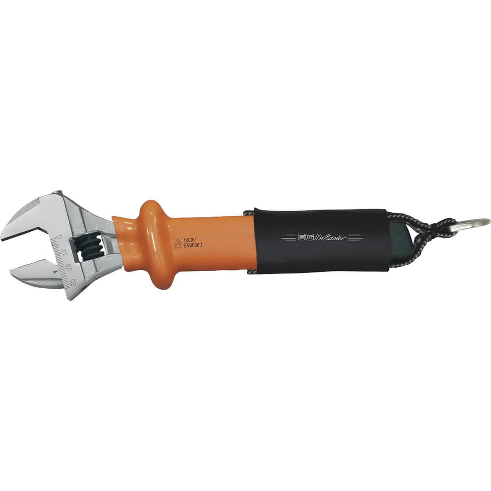 Adjustable Wrenches, Finish: TITACROM , Handle Type: Cushioned , Insulated: Yes , Head Angle: 15.000 , Handle Color: Orange, Black  MPN:AD765527