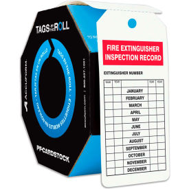 Accuform TAR732 Fire Extinguisher Inspection PF-Cardstock 250/Roll TAR732