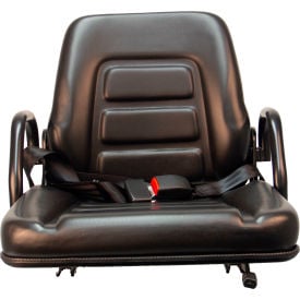 Concentric™ 355 Series Universal Fold-Down Back Seat w/ Hip Restraints & Seat Belt Vinyl Blk 355203BK