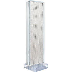 Approved 700778-WHT Two-Sided Pegboard Floor Display W/ Studio Base 17