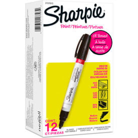 Sharpie® Paint Marker Oil Based Medium Black Ink Dozen 2107615