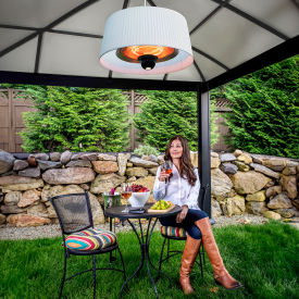 Paragon Outdoor Sol Glow Infrared Pendant Electric Heater with Remote Control 1500W 120V White OH-WH1500-3E