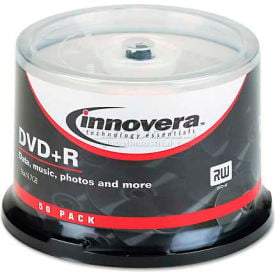 Innovera 46851 DVD+R Discs 4.7GB 16x Spindle Silver 50/Pack 46851