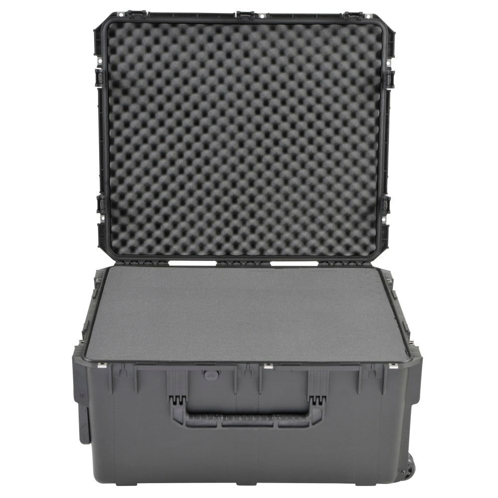 SKB Cases iSeries Pro Audio Utility Case With Cubed Foam Handle And Wide-Set Double Wheels, 30-3/4inH x 26inW x 15-1/2inD, Black MPN:3I-3026-15BC