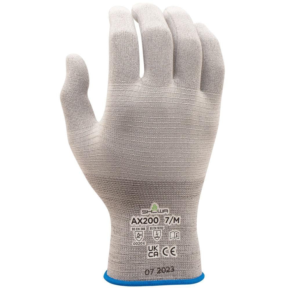 Electrical Protection Gloves & Leather Protectors, Primary Material: Polyurethane , Lining Material: Seamless Knit with Nylon and Anti-Static Conductive Yarn  MPN:AX200M-07