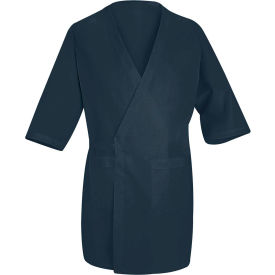 Red Kap® Collarless Butcher Wrap W/Exterior Pockets Navy Polyester/Combed Cotton S WP10NVRGS