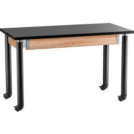 NPS Science Table with Casters - Phenolic Top - Adjustable Height - 24