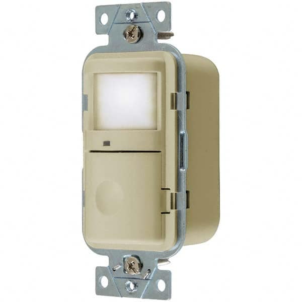 Motion Sensing Wall Switches, Switch Type: Vacancy Sensor , Sensor Type: Infrared , Coverage (Sq. Ft.): 1200 , Adjustment Type: Manual Delay , Color: Ivory  MPN:WS1001NI