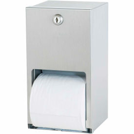 Bradley Standard Toilet Tissue Dispenser Dual Roll Vertical Stainless Steel - 5402-000000 5402-000000