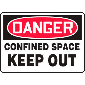 Accuform MCSP108VS Danger Sign Confined Space Keep Out 10