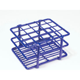 United Scientific™ Test Tube Rack For 16-20mm Tubes 20 Places Wire Epoxy-Coated Blue TTWE04