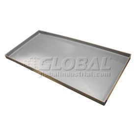 Rotationally Molded Plastic Tray 49-1/4 x 23-1/2 x 1-1/2 Gray BC-47