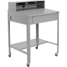 GoVets™ Sloped Mobile Shop Desk w/ Pigeonhole Riser 34-1/2