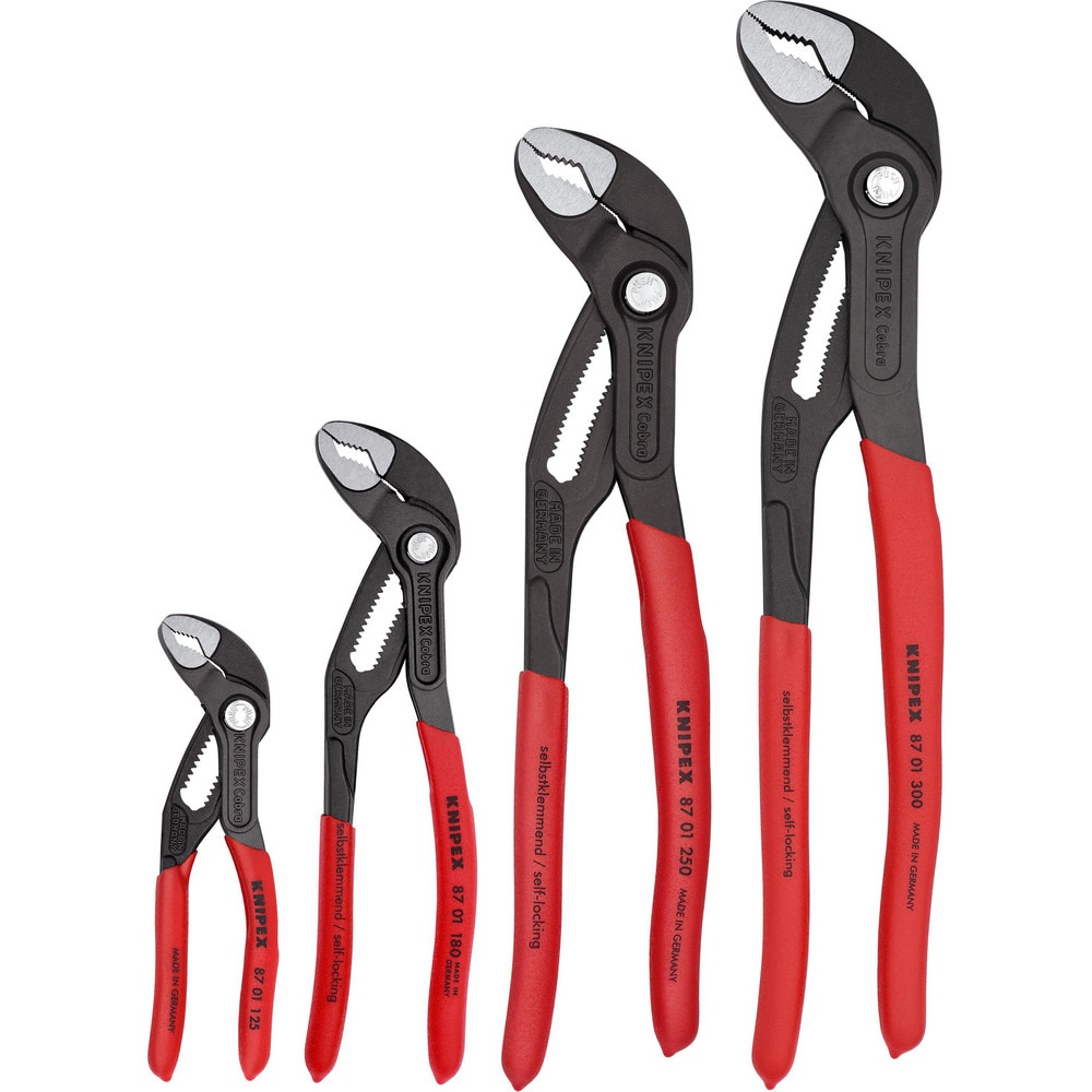 Plier Sets, Plier Type Included: Cobra Water Pump Pliers , Container Type: None , Handle Material: Non-Slip Plastic , Includes: 87 01 125, 87 01 180, 87 01 250 MPN:9K 00 80 143 US