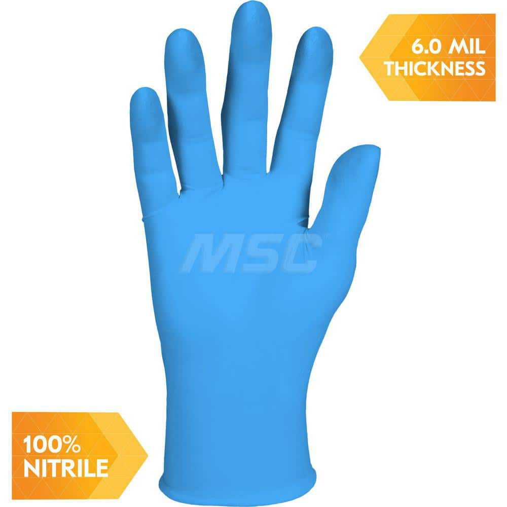 Disposable Gloves: X-Large, 6 mil Thick, Nitrile, Light Duty Grade MPN:54424