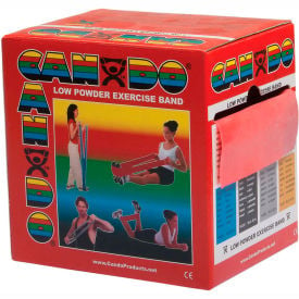 CanDo® Low Powder Exercise Band Red 50 Yard Roll 1 Roll/Box 10-5222