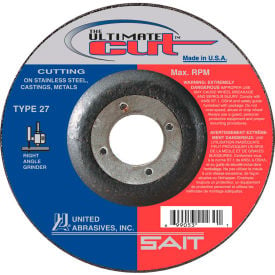 United Abrasives - Sait 22385 Depressed Center Wheel T27 Ultimate Cut 5