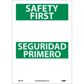 Bilingual Vinyl Sign - Safety First Blank ESSF1PB