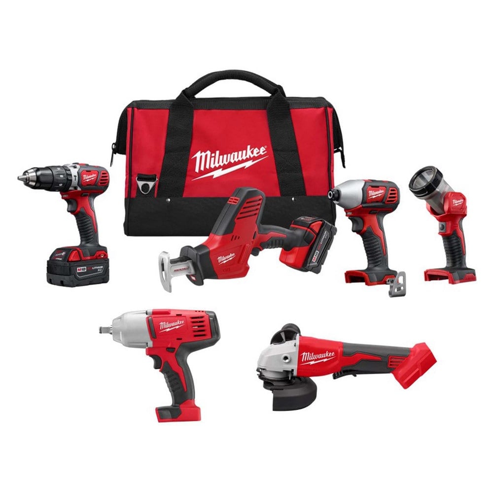 Cordless Tool Combination Kits, Kit Type: 18 Volt Cordless Tool Combination , Tools: 1/2 in Hammer Drill, 1/4 in Hex Impact Driver MPN:9204592/0385474