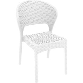 Siesta Daytona Resin Wickerlook Dining Chair White - Pkg Qty 2 ISP818-WH