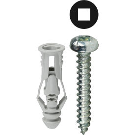 L.H.Dottie® Triple Grip Anchor Kit w/ Square Pan Head Screw #8 Tuff Pack 201 Pieces TG8KSQTP