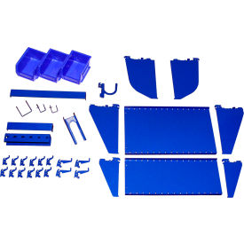 Wall Control Slotted Tool Board Workstation Accessory Kit For Pegboard & Slotted Tool Board Blue KT-400-WRK BU