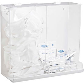 TrippNT™ White PVC and Clear Acrylic 2-in-1 Large Apparel Dispenser 20