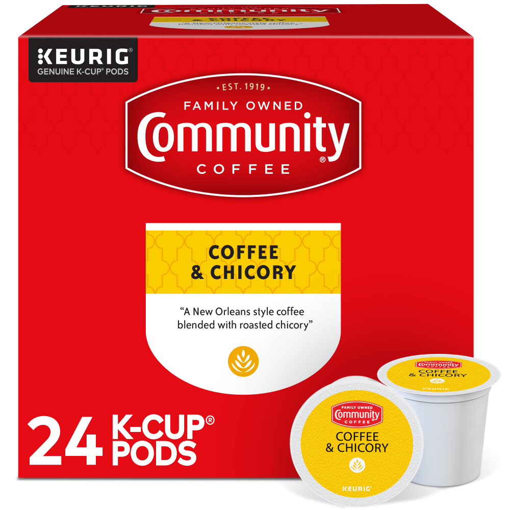 Community Coffee Keurig Single Serve K-Cup Pods, Coffee & Chicory, Box Of 24 Pods (Min Order Qty 3) MPN:5000374326EA