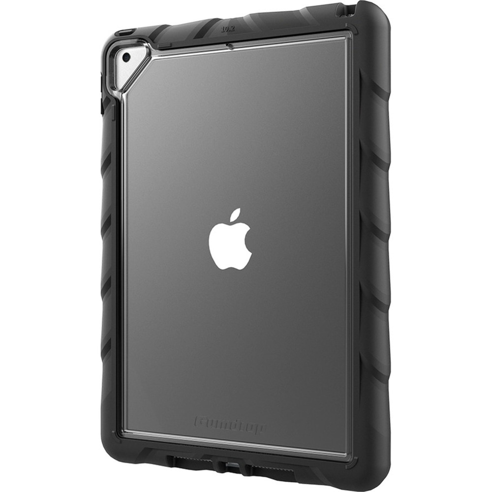 Gumdrop DropTech Clear for iPad 10.2 Case - For Apple iPad (7th Generation) Tablet - Apple Logo - Clear, Black (Min Order Qty 2) MPN:01A001