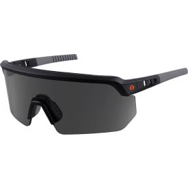 Ergodyne® Skullerz Half Frame Safety Sunglasses Anti Fog & Scratch Black Lens Black Frame 55063