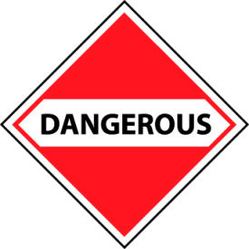 NMC™ Dot Dangerous 10 Placard Sign Rigid Plastic DL17R