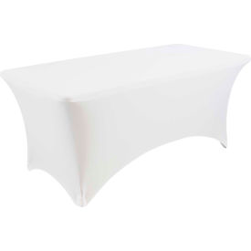 Iceberg Stretch Fabric Table Cover 6' White 16523