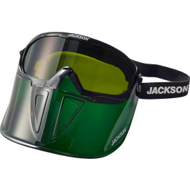 Jackson Safety® GPL500 Safety Goggle with Flip Face Guard Anti-Fog Green Lens Black Strap 21002