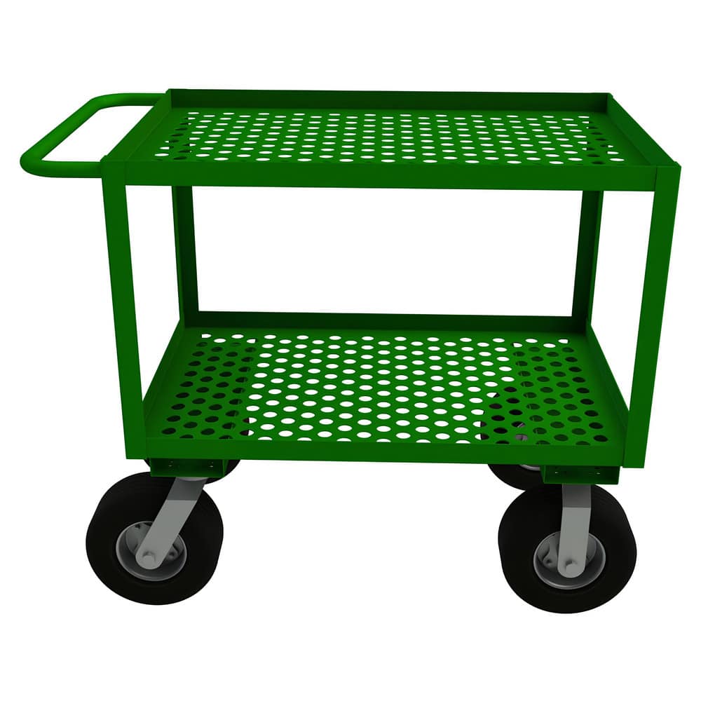 Carts, Cart Type: Garden , Caster Type: 2 Swivel/2 Rigid , Caster Material: Pneumatic , Material: Steel , Length (Inch): 42-1/4  MPN:GC-2436-2-10PN-