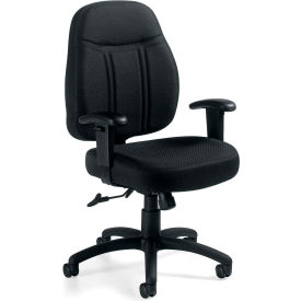 Offices To Go™ Managerial Tilter Chair with Arms - Fabric - Black 11651-QL10OTG