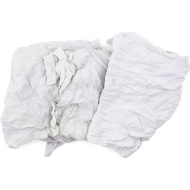 Reclaimed T-Shirt Knit Rags White 10 Lbs. - 340-10 340-10