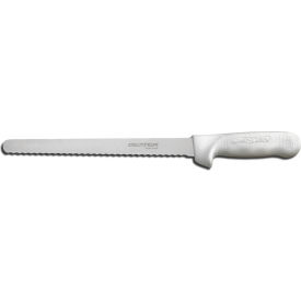 Dexter Russell 13403 - Narrow Scalloped Roast Slicer High Carbon Steel White Handle 10