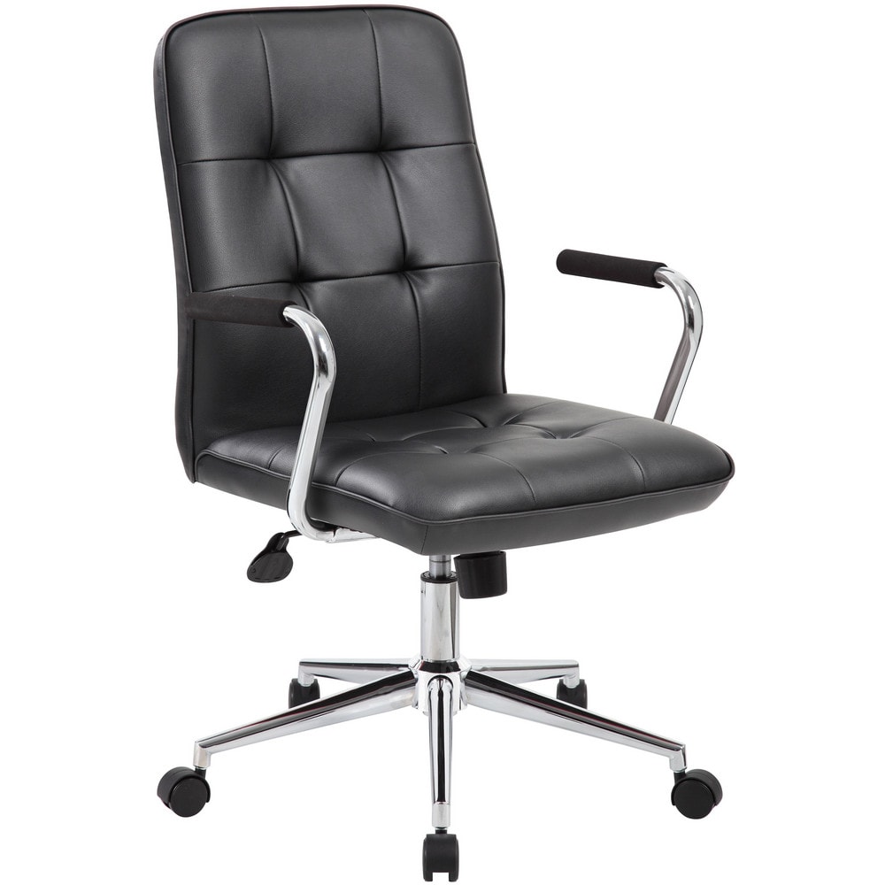 Task Chair:  Vinyl,  Adjustable Height,  Black MPN:B331-BK