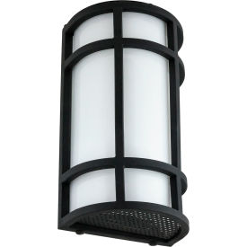 Sunlite® LED Outdoor Mission Style Half Cylinder Wall Light Fixture 15W 800 Lumens White/Blk 81434-SU