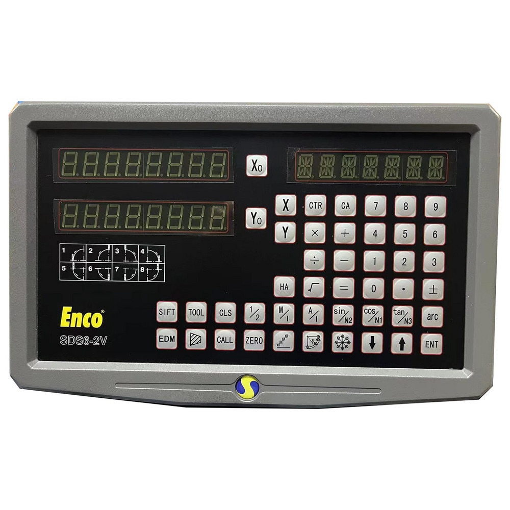 DRO Systems, Machine Compatibility: Lathe , Calculator Function: Yes , Programmable Memory: Yes , Tool Offsets: 200 , Scale Type: Glass, Linear Scale  MPN:8X40XSDS6-2V