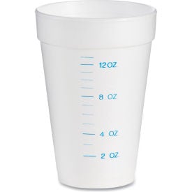 Dart® Graduated Foam Medical Cups 16 oz. Capacity White 25/Pack 40 Packs/Carton 16J16GRA