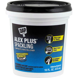 DAP® ALEX PLUS® Spackling - 16.0 oz. White - 7079818745 - Pkg Qty 12 7079818745