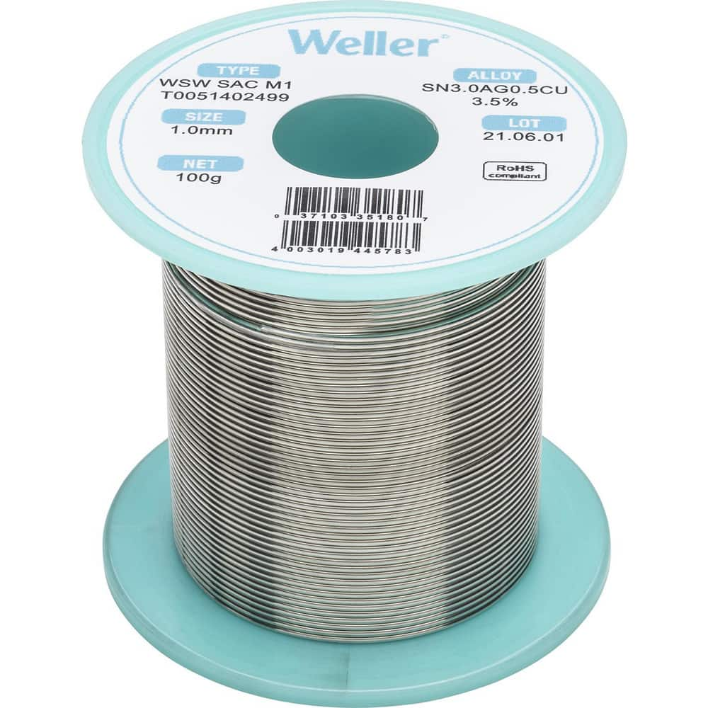 Solder, Solder Type: Lead Free , Material: Alloy , Container Type: Spool , Container Size: 100 g , Minimum Melting Temperature: 422.6  MPN:T0051402499