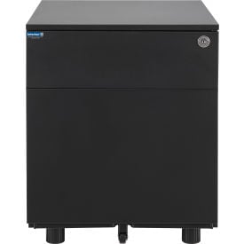 Interion® 2 Drawer Low File Cabinet - Black 950694