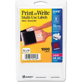 Avery® Print or Write Removable Multi-Use Labels 1/2 x 3/4 White 1008/Pack 05418